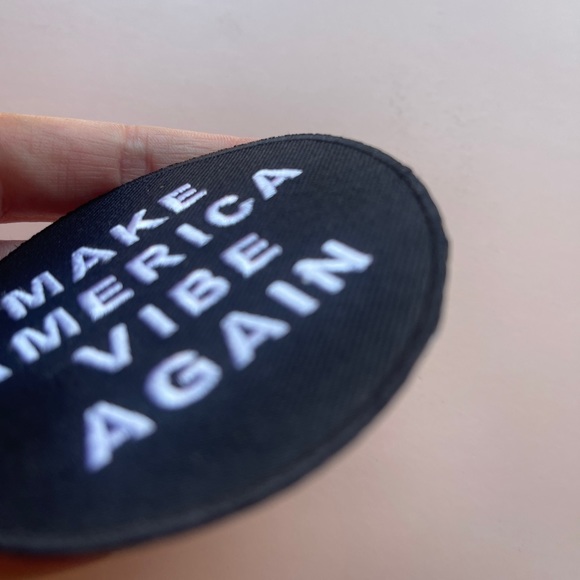 New Black And White Make America Vibe Again  3" Embroidery Iron-on Custom Patch - Picture 4 of 10